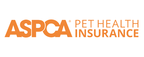 Logo of ASPCA Pet Health Insurance in orange text.